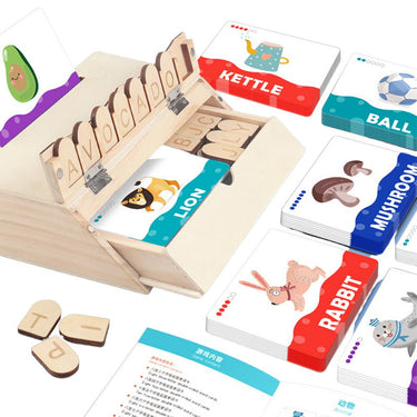 EcoToys LearnBox | Juego Creativo de Lectura y Juego - Juego Educativo de Letras de Madera